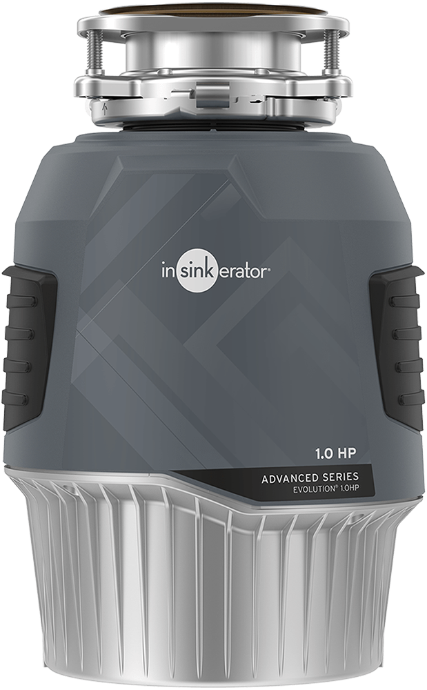 InSinkErator garbage disposal unit shown outside the sink cabinet
